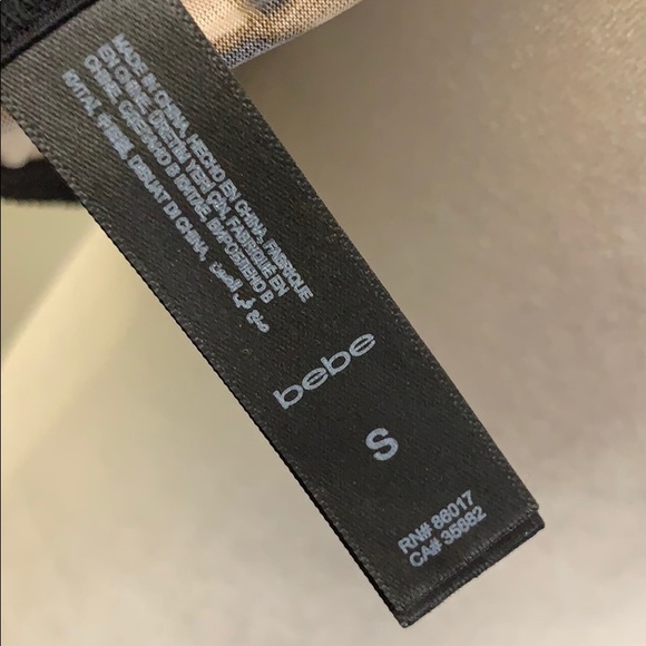 Bebe sequined bedazzled leopard print bustier top - Picture 8 of 9